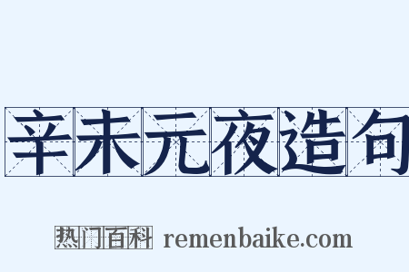辛未元夜造句是什么意思的图片